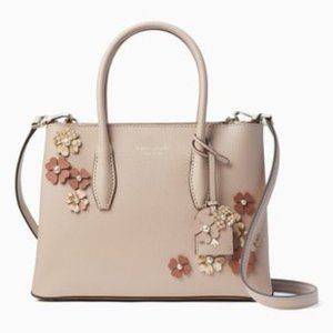 Kate Spade Beige Small Top Zip Leather Satchel
